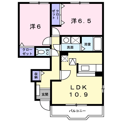プチ　シャトーＢ 102号室 間取り