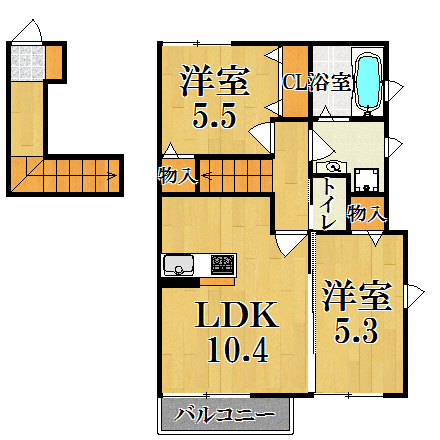 シャルマン州見台 202号室 間取り