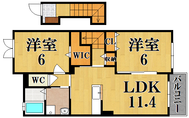 ボヌールＡ 間取り図