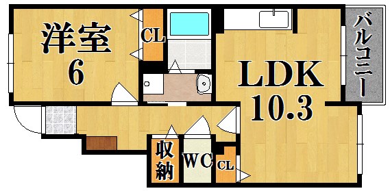 ボヌールＡ 102号室 間取り