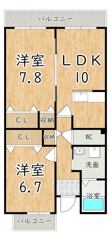 サニーコートほんまち 303号室 間取り