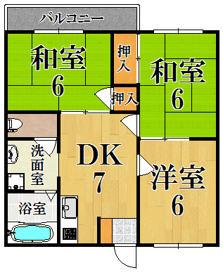 クレール雅 201号室 間取り