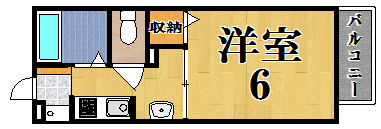 ルミエール 203号室 間取り