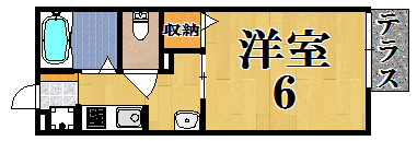 ルミエール 102号室 間取り