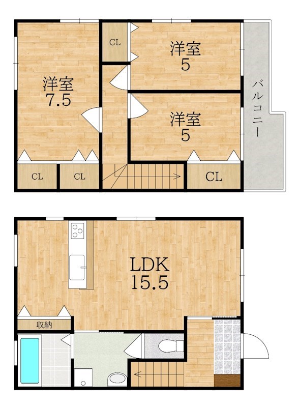 リヴェール華 5号室 間取り