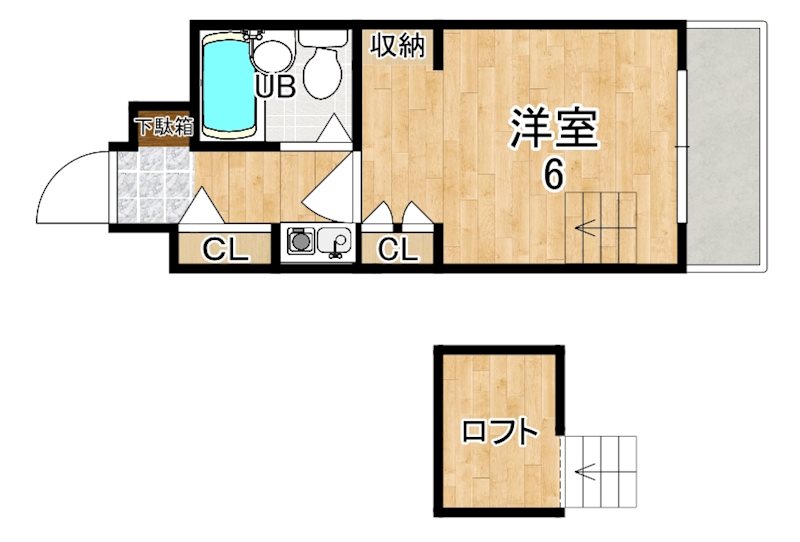 シティパレス佐保川P-1 203号室 間取り