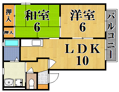 リッセ桜が丘 202号室 間取り