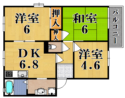 サニーコート桜ヶ丘 間取り図