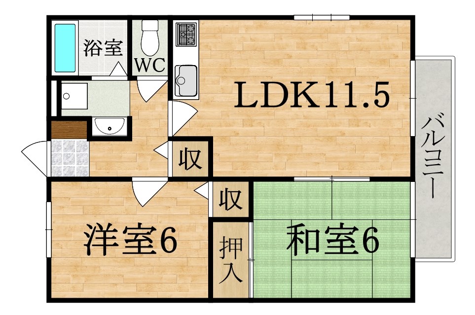 アップウェル八木 間取り図