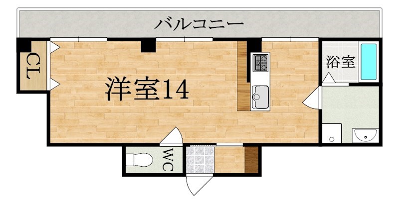 サニーハイツ 302号室 間取り