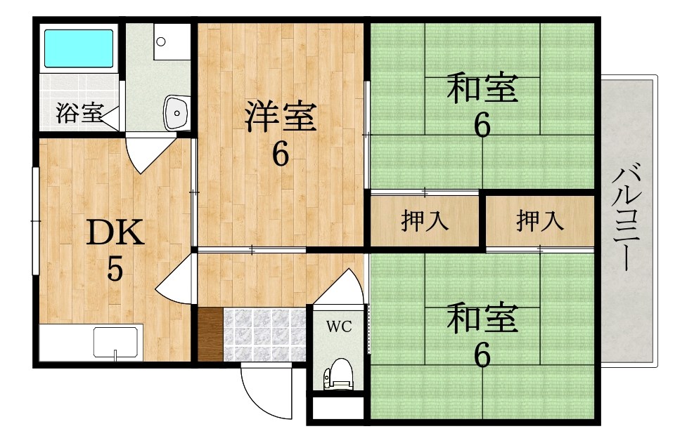光ハイツ 103号室 間取り