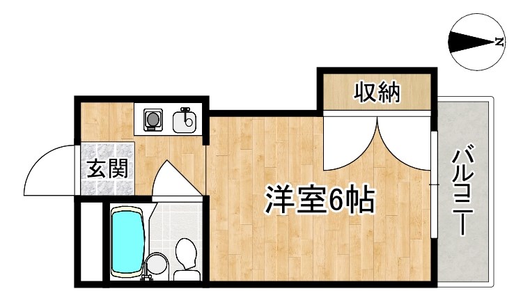 アートハウスなら 410号室 間取り
