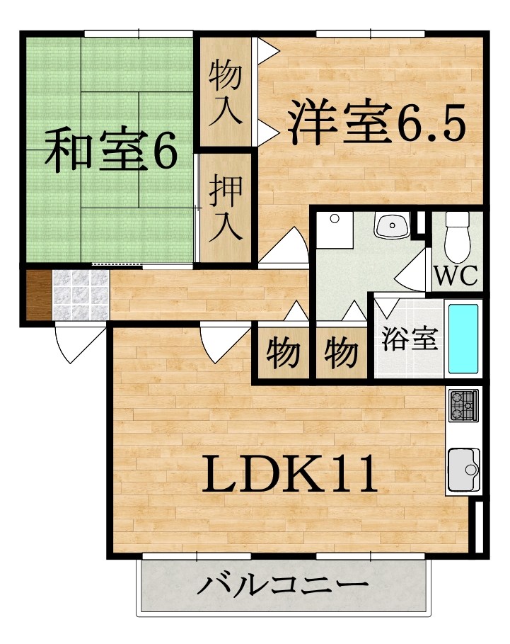 ジュネスコート　Ｂ棟 103号室 間取り