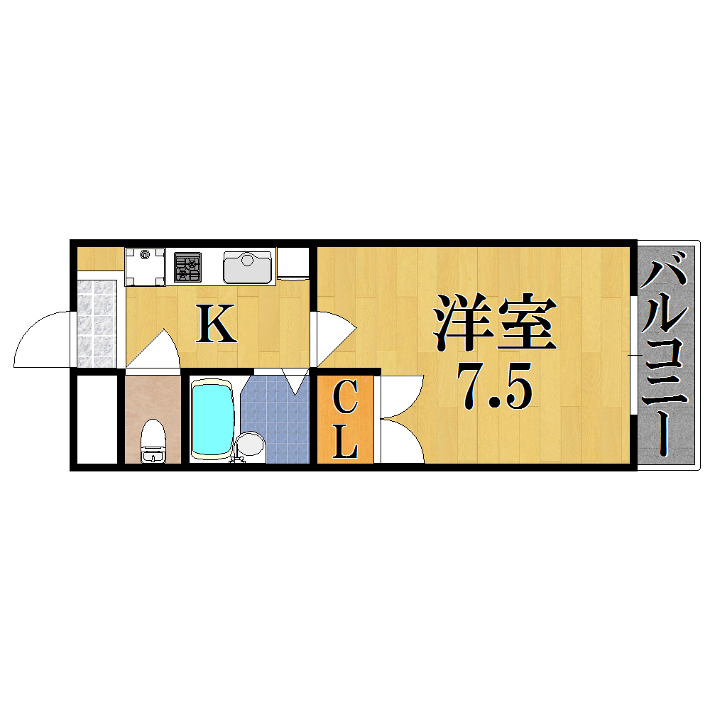 コート・デュ・ローズ 206号室 間取り