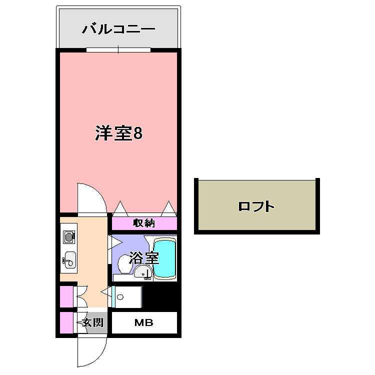 シティパレス生駒東松ヶ丘Ｐ２ 302号室 間取り