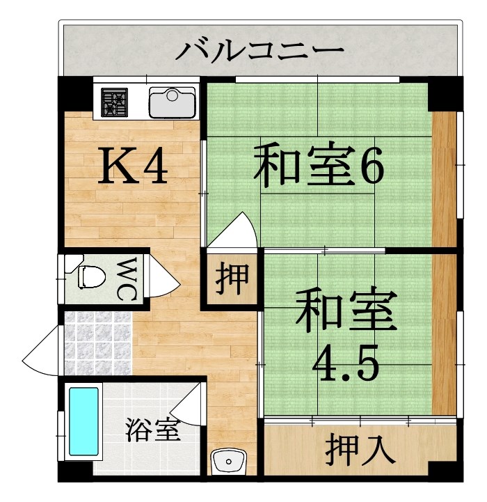 富士マンション 103号室 間取り