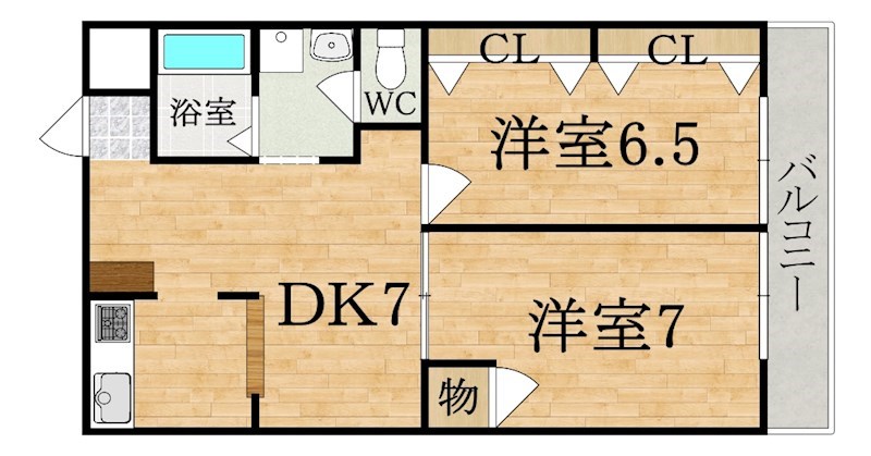 シティパレス真弓 間取り図