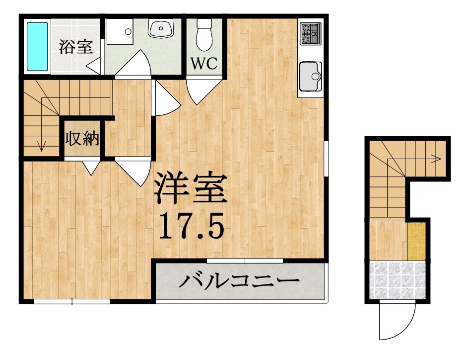 ベルクレール 202号室 間取り