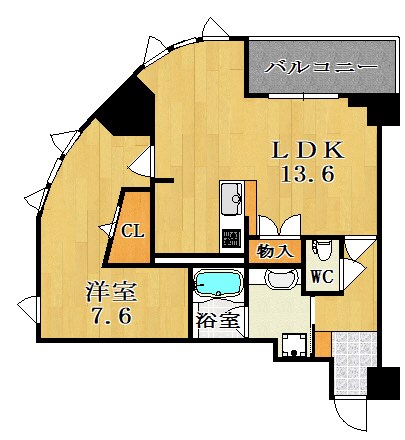 幸court nara sanjo 502号室 間取り