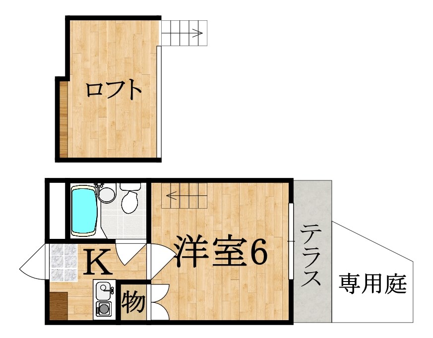 ヨーロピアン石川 108号室 間取り