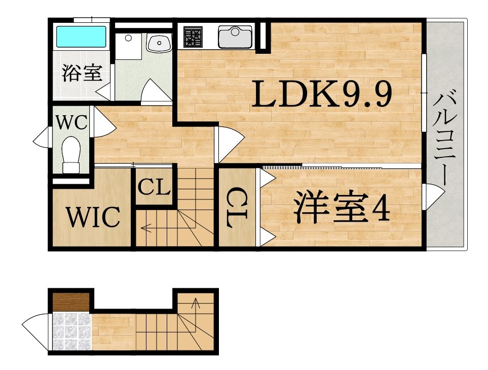 サニーヒルズ山崎新町 201号室 間取り