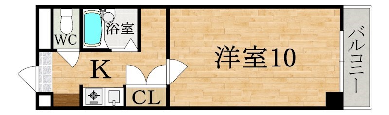 グランシャリオ生駒 208号室 間取り