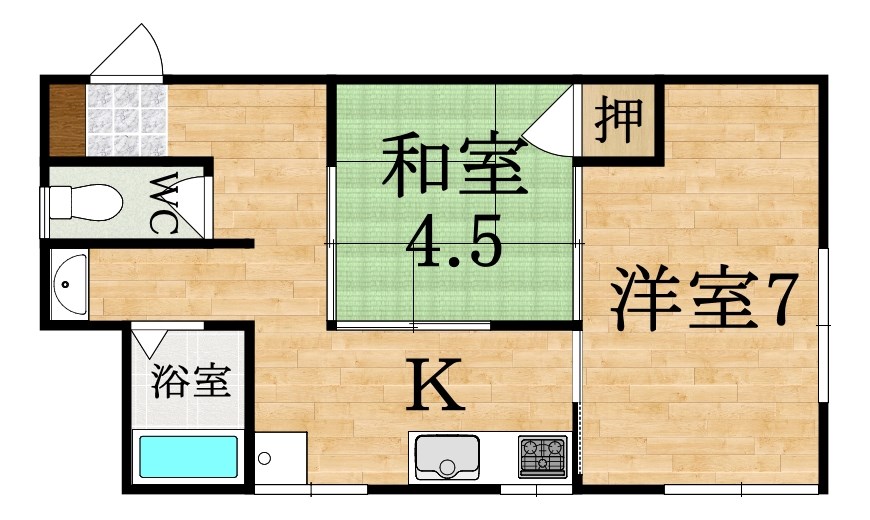 コーポ華 301号室 間取り