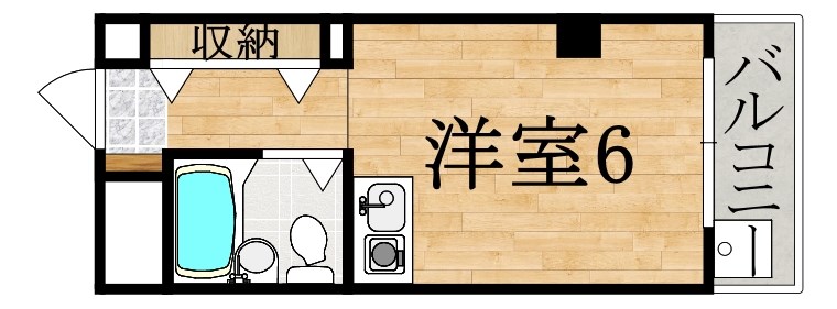 シティパレス生駒Ｐ２ 間取り図