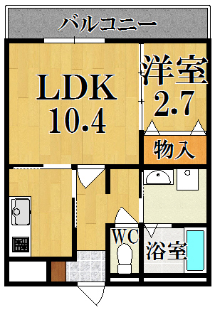 ドルフⅢ 201号室 間取り