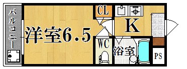 ロイヤルクリヨン 402号室 間取り
