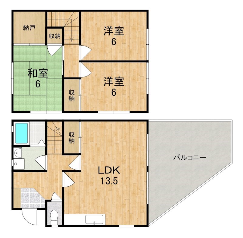 コンフォート朱雀Ⅲ 間取り