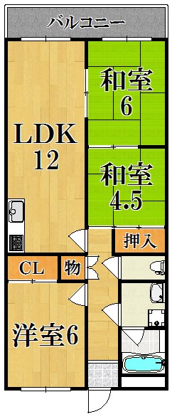 ラ・カーサ東生駒 間取り図