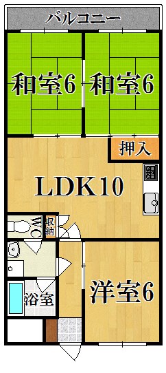 第６サンコウヒルズ西館 間取り図