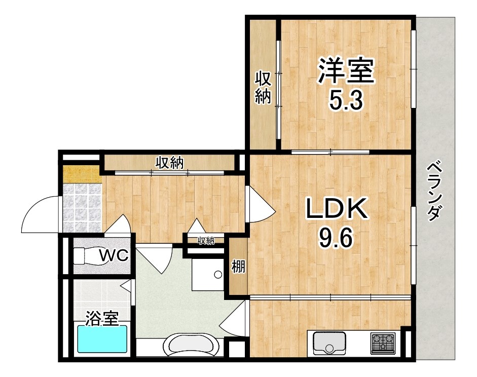 クラヴィエ西木辻 202号室 間取り