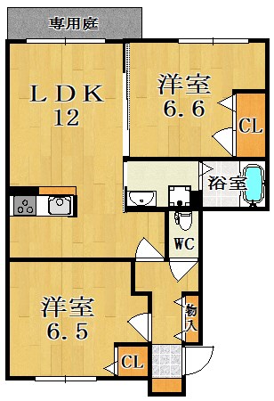 セゾン・ソレイユＢ 103号室 間取り
