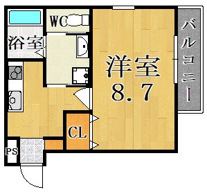 ヴィラ芝辻 201号室 間取り