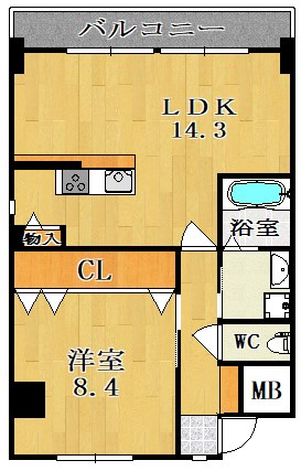 ロイヤルステージ新大宮 407号室 間取り