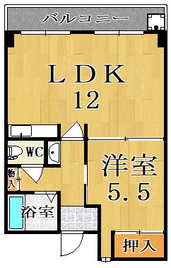 フルール・ド・新大宮 203号室 間取り