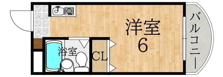 シティパレスあやめ池Ｐ-８ 201号室 間取り