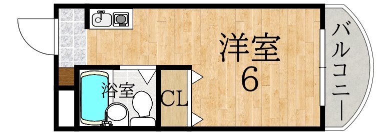 シティパレスあやめ池Ｐ－８ 201号室 間取り