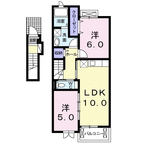 ベル・ブライトＳ 201号室 間取り