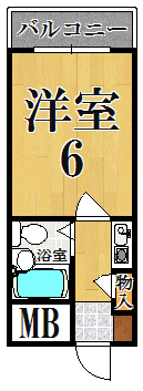 ＥＣＰ東生駒 205号室 間取り