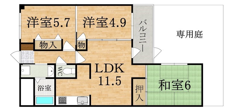 シティホームズ生駒駅前 108号室 間取り