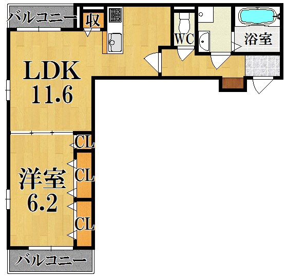 アメニティプラザ朱雀 間取り