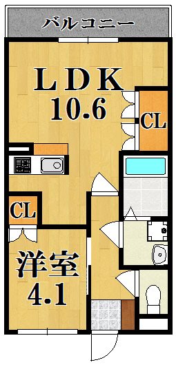 ラ・ポーラ滝川Ⅱ番館 301号室 間取り