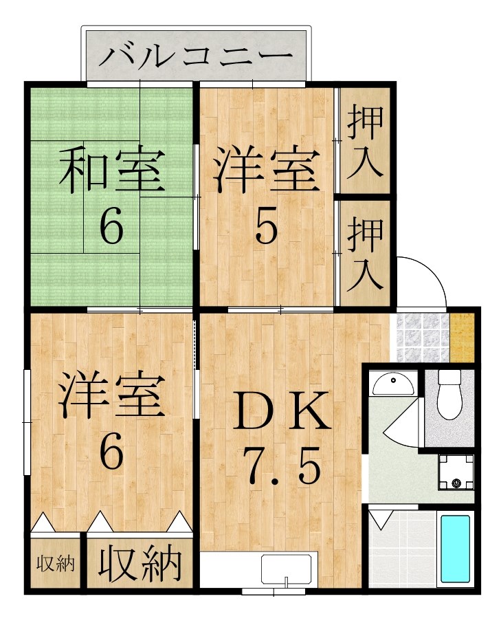 グリーンシャルマンＣ棟 202号室 間取り