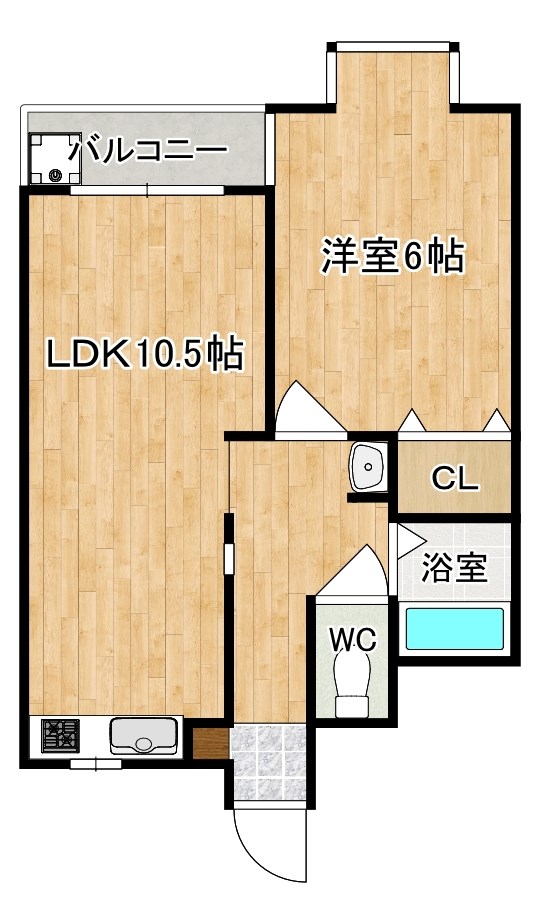 シティパレス三条大宮Ｐ２ 間取り図