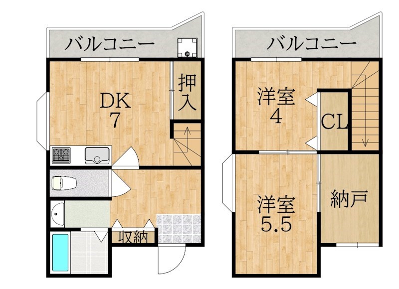 ロイヤル・モアあやめ池 101号室 間取り