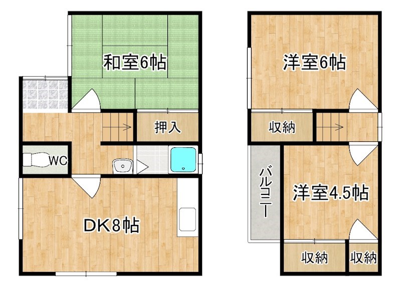 大西一戸建 間取り図