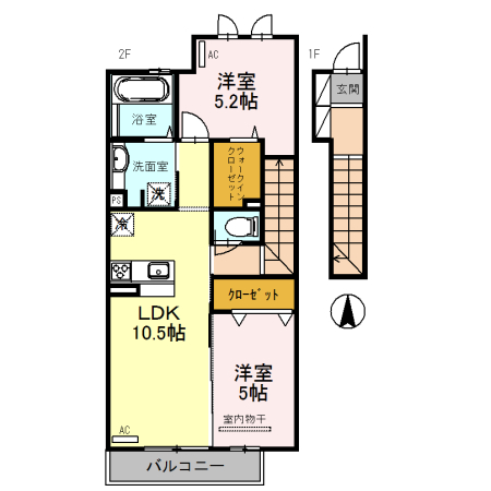 メゾン桜 203号室 間取り